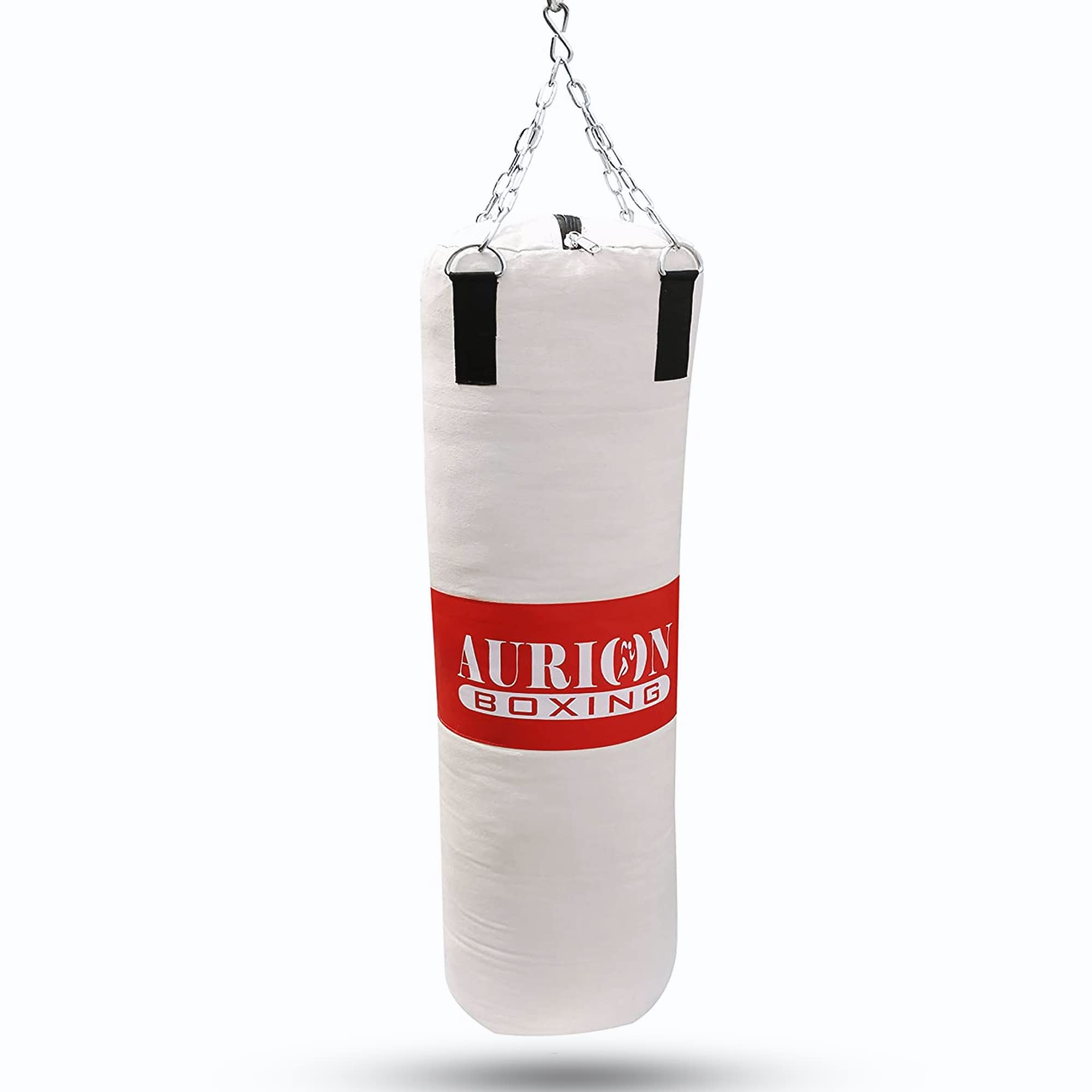 Aurion White 4 Feet (48 Inches) Canvas Unfilled Heavy Punch Bag | Boxing Bags for Sparring Punching and Training | Stainless Steel Hanging Chain | Muay Thai | Kickboxing | MMA | Karate | Judo (B07NQS14T2) Amazon Price History, Amazon Price Tracker