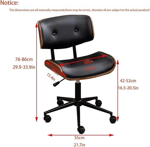 Miniatura 3 de Silla de oficina en casa silla de escritorio con ruedas, cómoda silla de oficina suave, silla de oficina tapizada sin brazos, silla de computadora