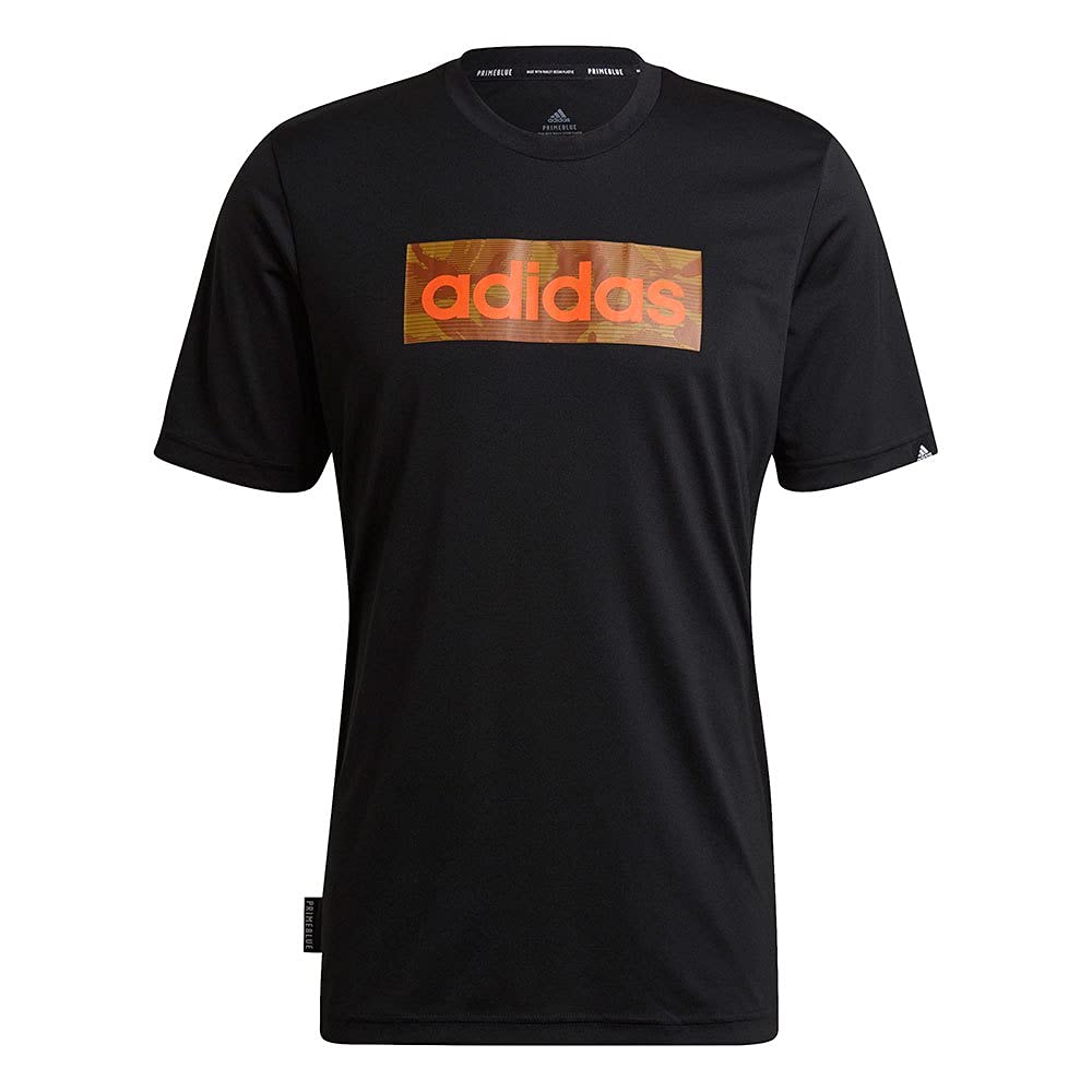 adidasMen's Camo Box Logo Graphic Graphic Tee