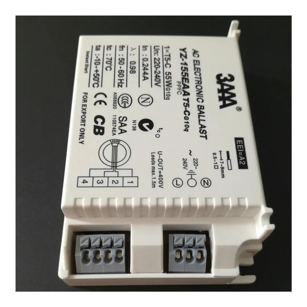 Ballast Électronique YZ-155EAA Pour Tubes Fluorescents T5 – 55W, 220-240V – Pour Éclairage Stable & Économe