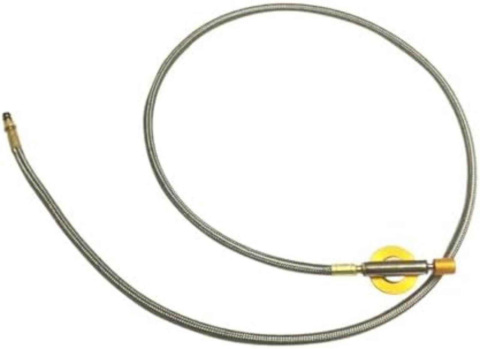 Tubo de conexión de gas Manguera trenzada de acero inoxidable Válvula de estufa 1M Conducto de quemador de camping portátil Fácil instalación, para actividades al aire (100x1 5x1 5cm)