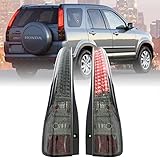 USR DEPO 02-06 CRV Tail Lights - Smoke LED Rear Tail Lamps Set (Left + Right) Compatible with 2002-2006 Honda CR-V (Smoked Lens)