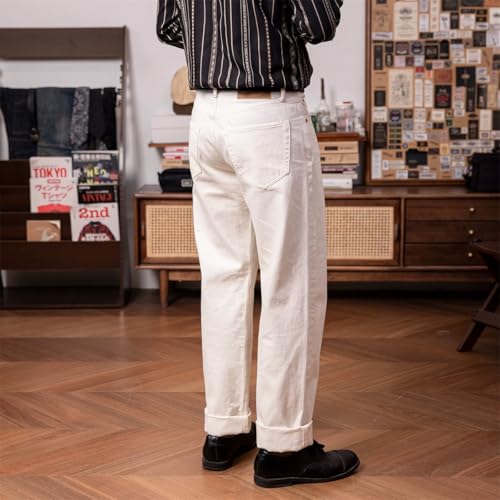 Red Tornado White Relaxed Straight Fit 14oz Selvedge Denim Pants4