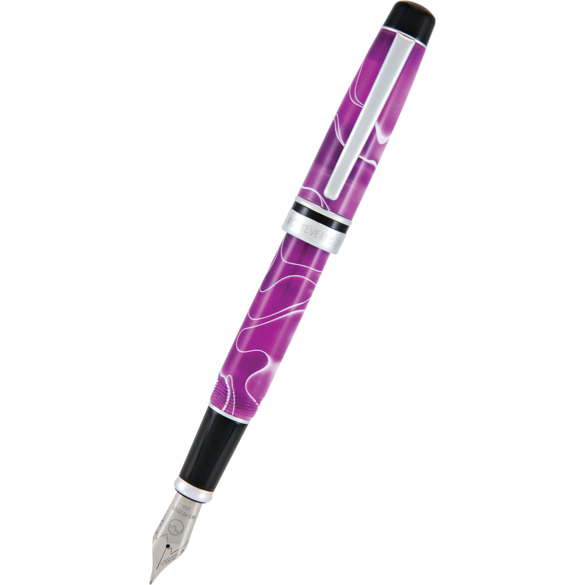 Monteverde Prima Fountain Pen Purple Swirl - Omniflex