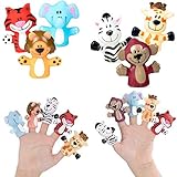The Dreidel Company Zoo Animal Finger Puppet, Fun Party Favors (6-Pack)