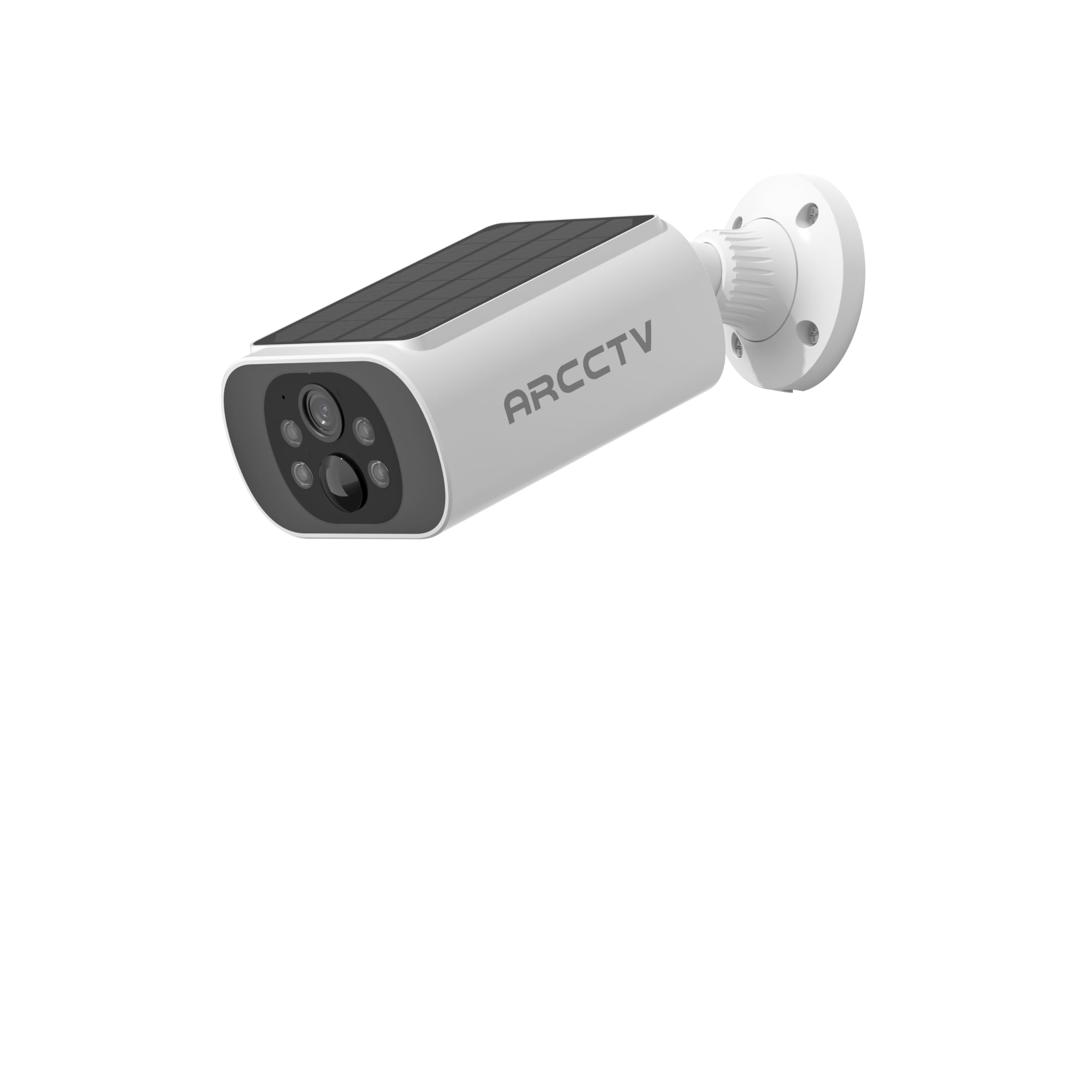 ARCCTV Cámara de Vigilancia 4MP con Energía Solar, Panel Solar Integrado | Wi-Fi de 2,4 GHz/5 GHz, Inalámbrica para Exteriores, Resistente al Agua, Apta para Kits de Cámaras ARCCTV