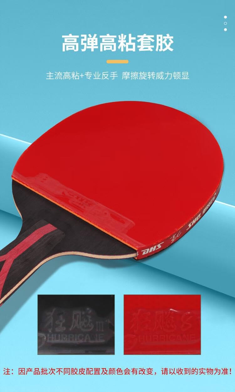 DHS 8 Star 8002 Profi Tischtennisschläger Ping Pong Paddel 5 Holz 2 Aryslate Carbon Fertigschläger
