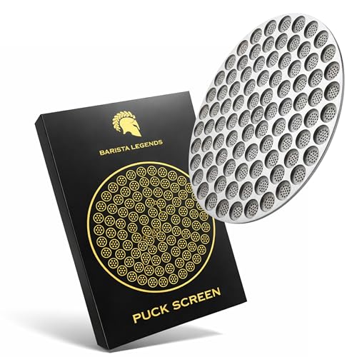Barista Legends Puck Screen 58mm aus 304 Edelstahl 1 7mm Präzisions-Filter mit intelligenter Lochung Für gleichmäßige Extraktion besseren Wasserfluss & Schutz des Duschsiebs bei Siebträgermaschin