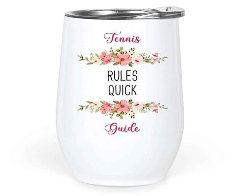 Miniatura 6 de Training Tips Gift for Tennis Coaches, Ideal for Grandfather's Retirement - Quick Guide Of 40 Essential Tips on 12 Oz White Stainless Steel Wine