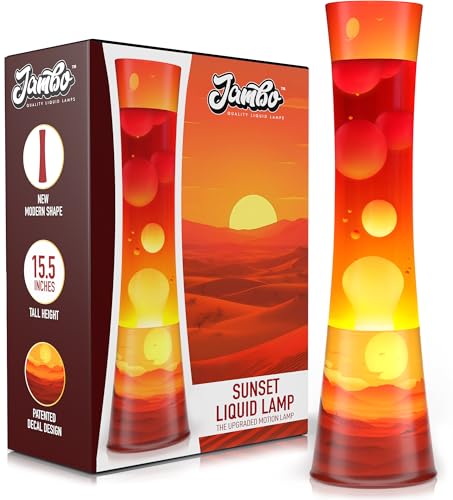 JAMBO 15.5' The Upgraded Motion Lamp, Sunset Decal Motion Light, Beautiful Home Decor, Living Room Bedroom Lamp, Relaxing Nightlight for Teens, Kids & Adults