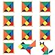 10 Stück Holz Tangram Set,Tangram, Tangram Kinder Mitgebsel, Tangram Puzzle, Montessori Spielzeug, Kindergeburtstag Gastgeschenk, Lernspielzeug für Kinder