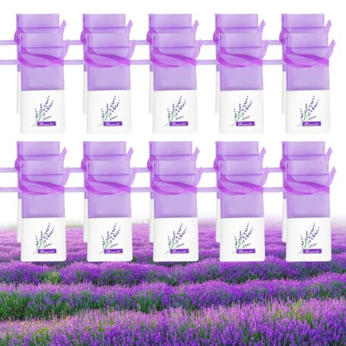 20 Pièces Sachets De Lavande,Sachet Lavande Vide,Sacs en Organza pour Lavandes,Achets Parfumés Réutilisables à Remplir Soi-même,pour Les épices et Les...