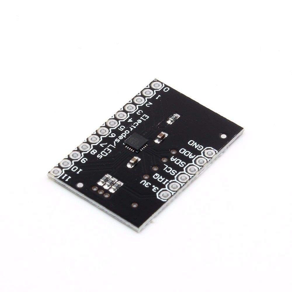 5× Module MPR121 Tactile Capacitif I2C – Contrôleur 12 Électrodes + LED – Breakout V12 Pour Arduino & Projets DIY