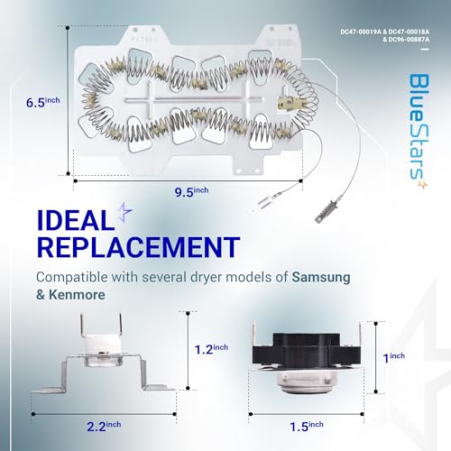 Panne de chauffage sèche-linge solution kit DC47-00019A Samsung Kenmore - 4