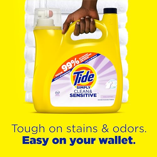 image for Tide Simply Clean & Sensitive Laundry Detergent, Cool Cotton Scent, 89