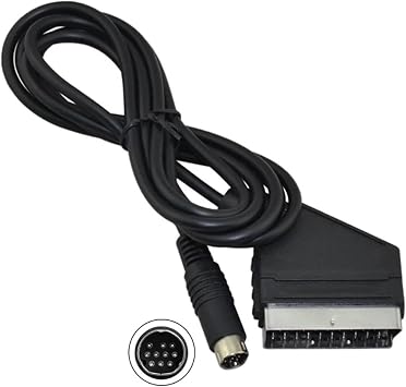 كابل تلفزيون SCART حقيقي RGB مقاس 1.8 متر مناسب لإصدار PAL وNTSC