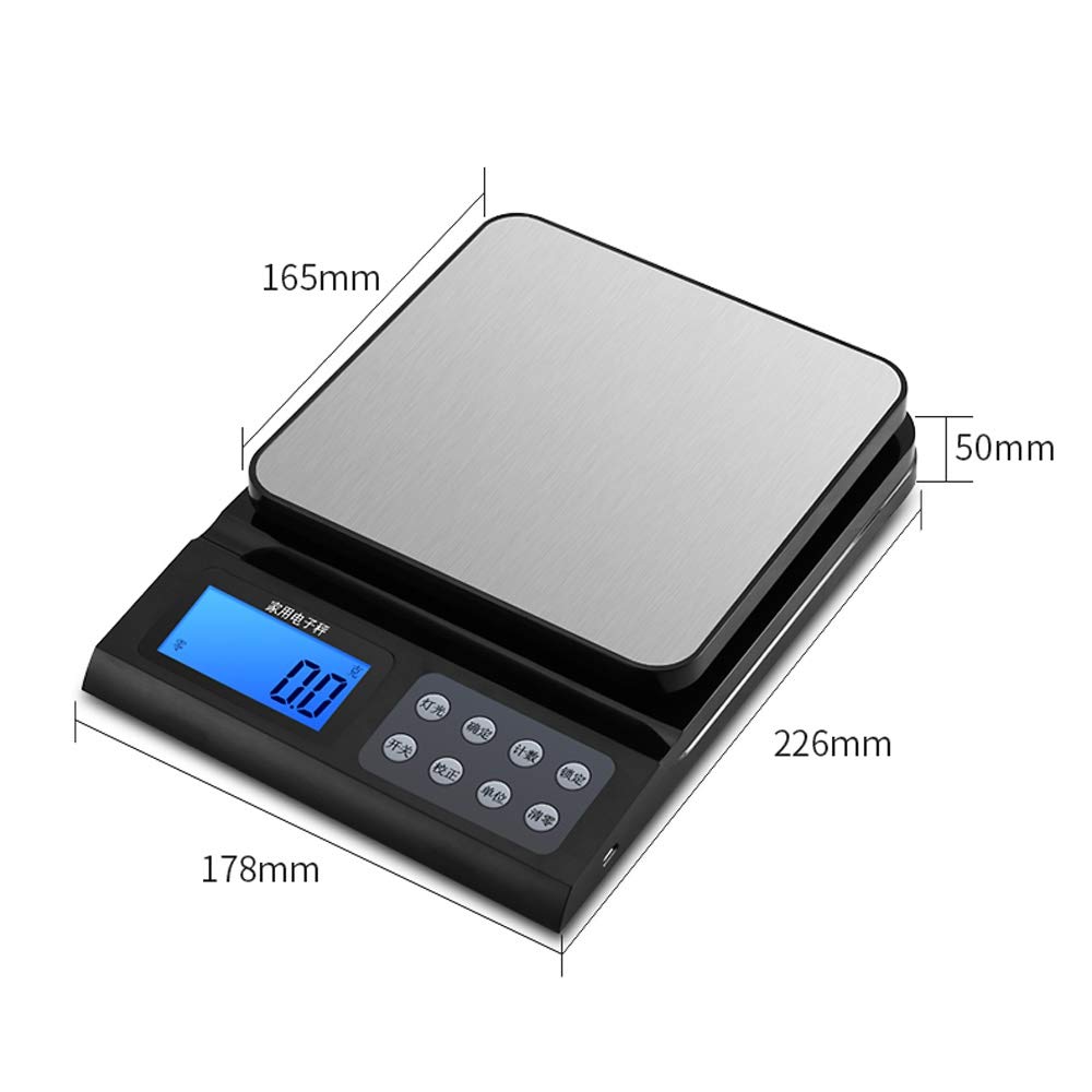Cyfrowa waga elektroniczna o wysokiej precyzji, precyzyjna waga kuchenna 5 kg, waga do żywności domowej z funkcją liczenia, zerowania i tary.