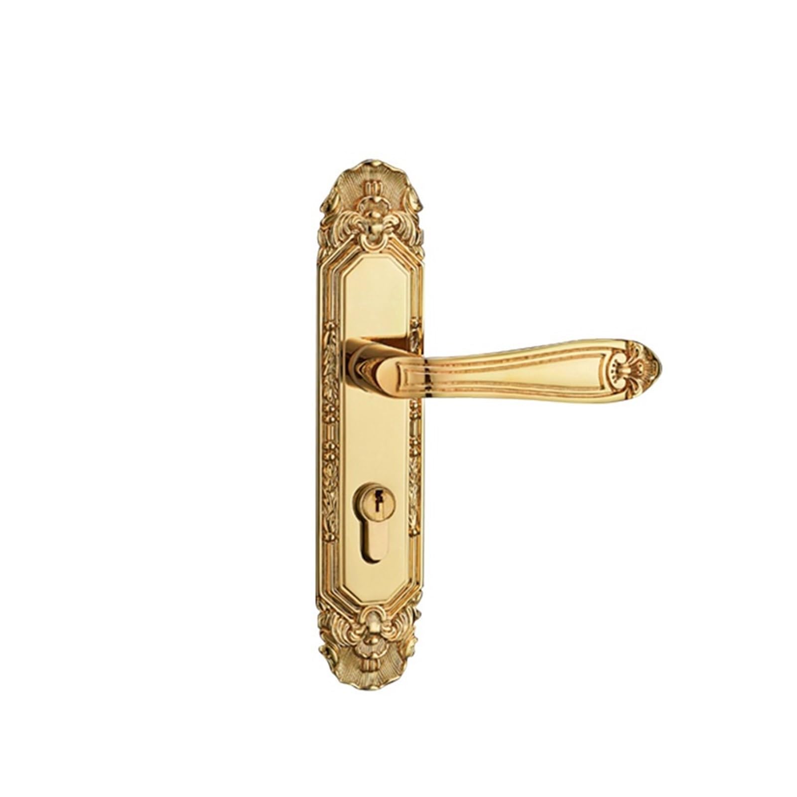 Serrure de porte intérieure en cuivre pur HC6106 au style européen raffiné