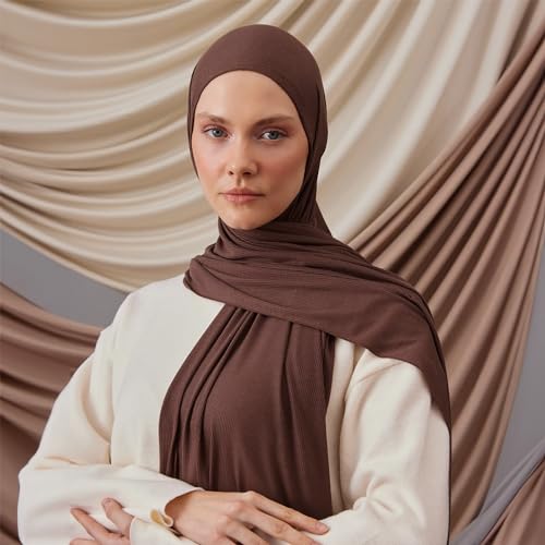 Modest Ribbed Jersey Hijab | For Muslim Women Head Scarf Wrap Hijabs2
