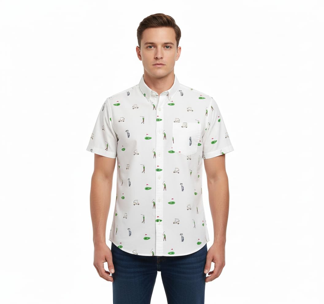 Molokai Surf - Camisas hawaianas de manga corta con botones