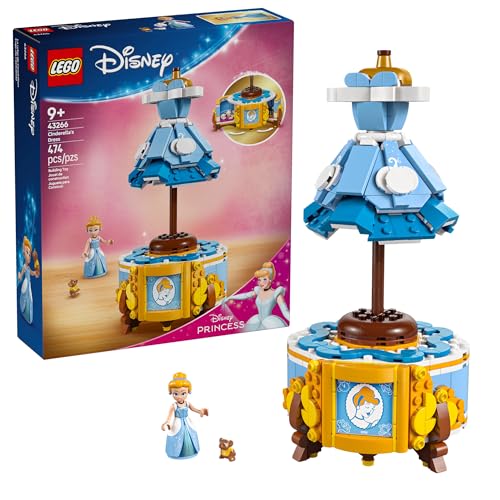 LEGO Disney Princess Cinderella’s Dress Kids Toy with Minidoll Character - Fun Building Toy for Girls and Boys Ages 9 and Up - Disney Gift Idea for...