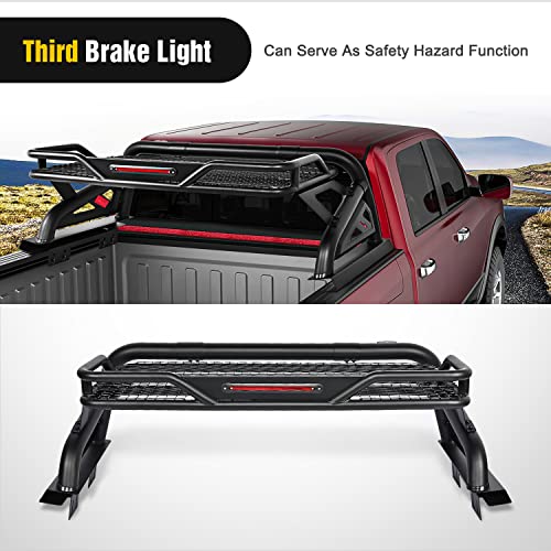 Image of Nilight Truck Bed Chase Rack Roll Bar Cargo Carrier Basket for 2002-2023 Dodge Ram1500 2014-2023 Chevrolet Silverado /GMC Sierra1500 2015-2023F150 2014-2023Tundra Fits Full Size Trucks