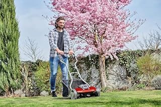 Einhell Akku-Rasenmäher GE-HM 18/38 Li - Solo Power X-Change (Li-ion, 18V, kugelgelagerte Mähspindel mit 5 präzisionsgeschliffenen Stahlmessern, ohne Akku und Ladegerät)