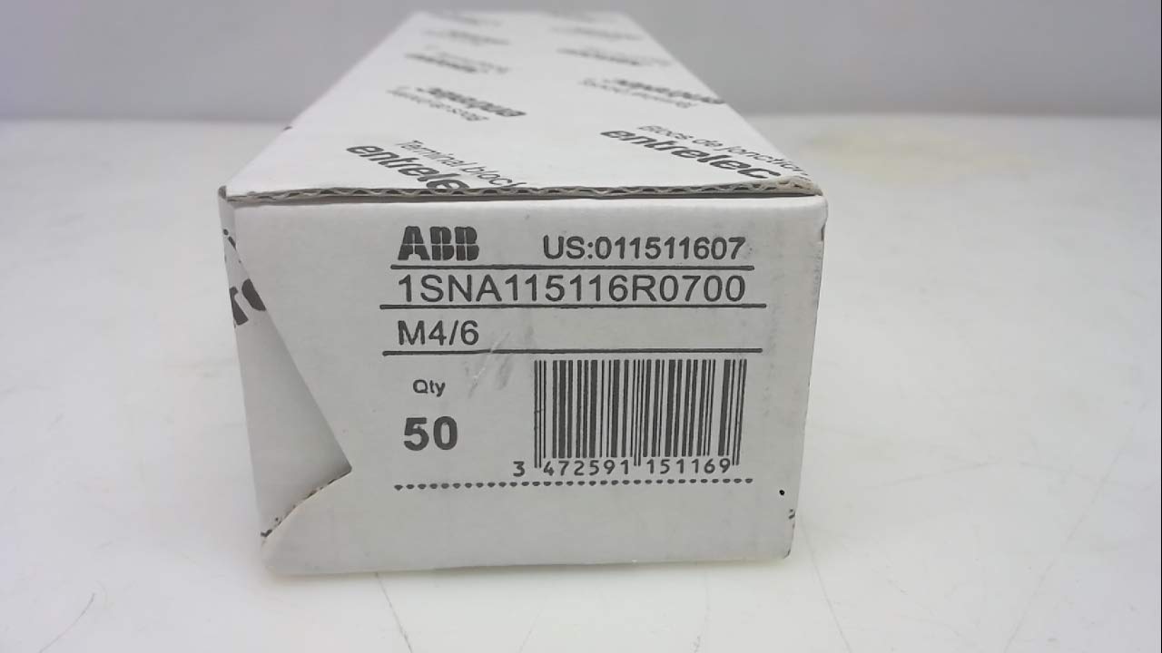 Abb 1Sna115116r0700 - Pack of 50 - M4/6 Screw Clamp Terminal Blocks 1Sna115116r0700 - Pack of 50 -