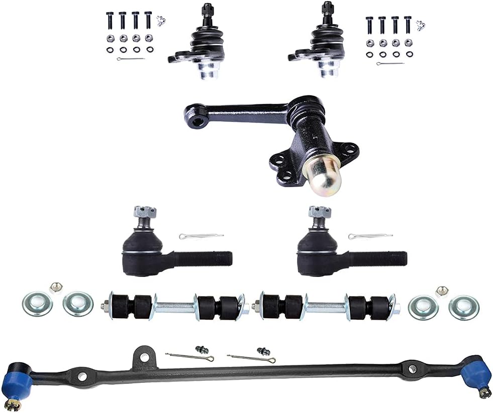 SCITOO 8pcs Front Suspension Kit Outer Tie Rod End fit 1984-1988 for Toyota Pickup Idler Arm Center Link Upper Ball Joint Sway Bar Link