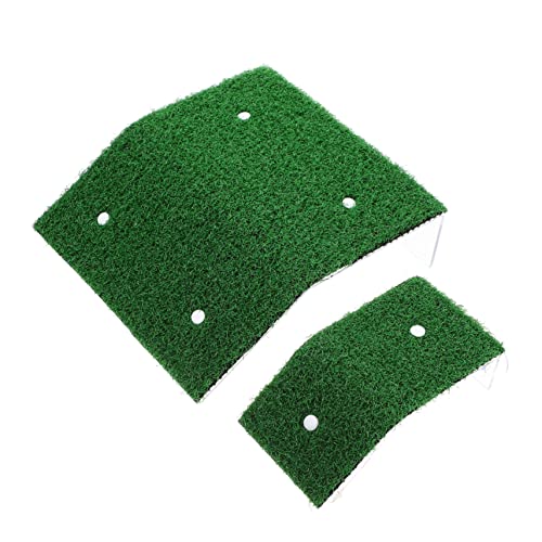BESPORTBLE 2 Piezas Terraza Plataforma Colgante para Tomar el Sol de Base de lampara Roca césped Artificial para Reptiles simulación de césped para Reptiles Plataforma
