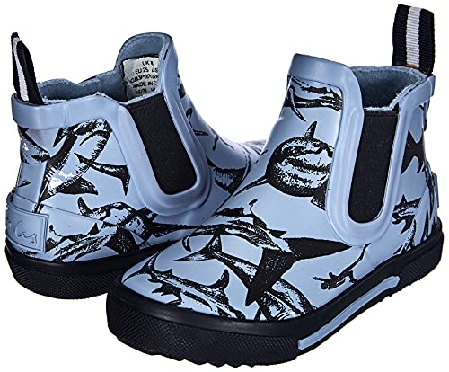 Joules Boys Rain Boot, Blue Sharks, 9 Little Kid Us #TOP6