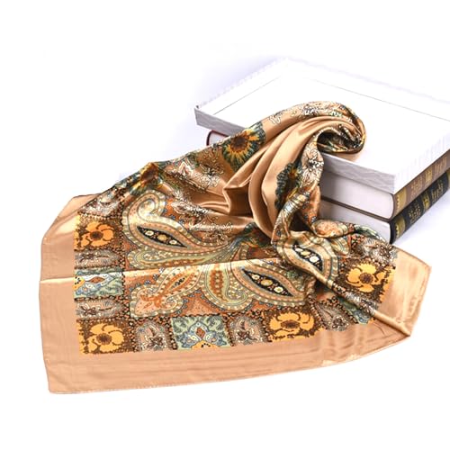 Tapp Collections 2-Pk 35” Silk Like Satin Large Square Head Neck Scarves Hair Sleeping Wraps for Women4