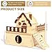 DINTSTYLE Wooden Hamster Platform and Dwarf Hamster House,Cute Syrian Hamster Tiny House Hideout,Large Balcony Lookout Holes,for Dwarf Gerbils and Mouse Mice Rat Other Small Animals(A)