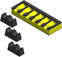 Vista 21 de MagAttach Organizadores de Extensión de Dados (1/2", Negro/Negro)