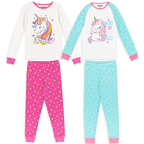 Dreamwave Funstuff Animals Unicorn Girls Pajama Shirts and Pants Toddler to Big Kid