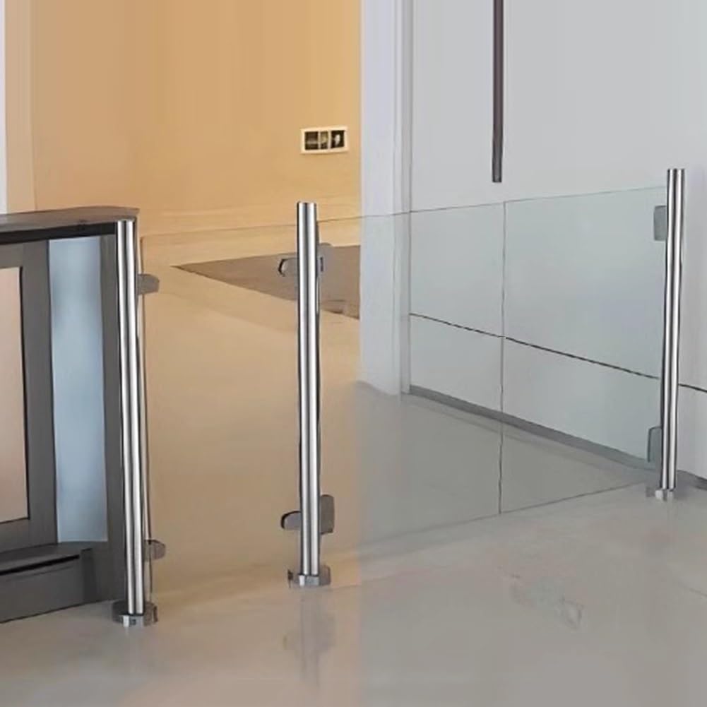 YJEUZCD Supermarket Entrance Safety Gate, Warehouse Industrial Metal Universal Swing Gate Guardrail, Library Store Automatic Closing Gate(27.6x31.5 in/0.7x0.8 m)