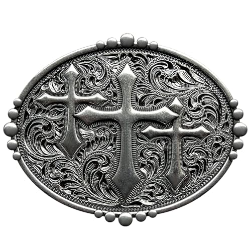 LKKLUYIC Religious Cross Western Belt Buckles for Men Cowboy Belt Buckle Cowgirl Faith Belt Buckles