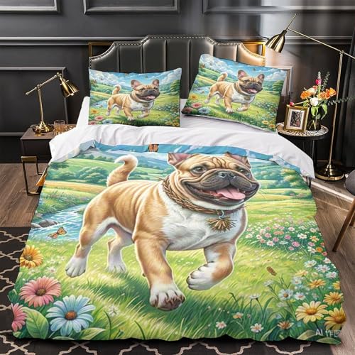 Housse de couette Cairn Terrier pour lit simple enfant, microfibre respirante imprimé 3D