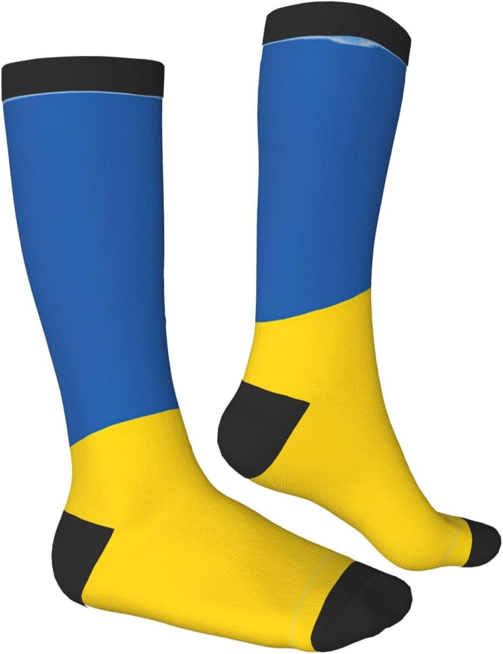 Flag Of Ukraine Print Adult Socks, Elastic Stretch Socks,Soft Breathable For Daily Sports Casual Wear