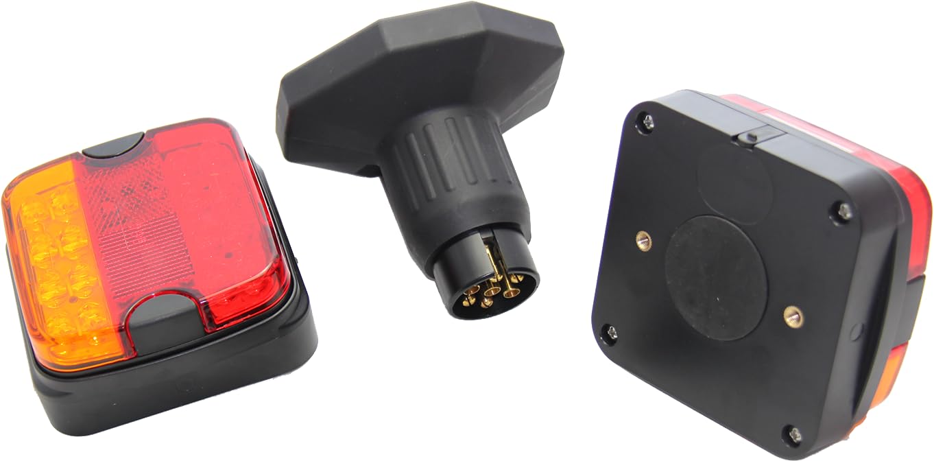 Berger & Schröter Anhänger-Beleuchtungsset, 7-polig (Bremslicht, Rücklicht, Blinker), 12 V/DC, Bluetooth