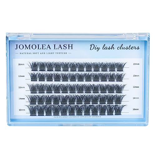 SUSNUAN Lashes Cluster, 60 Pcs Mix Individual Lashes Cluster D Curl 10-16 mm Length, DIY Eyelash Extension Reusable Soft Natural False Lashes Fluffy Cluster Eyelash (B), Pack Of 1