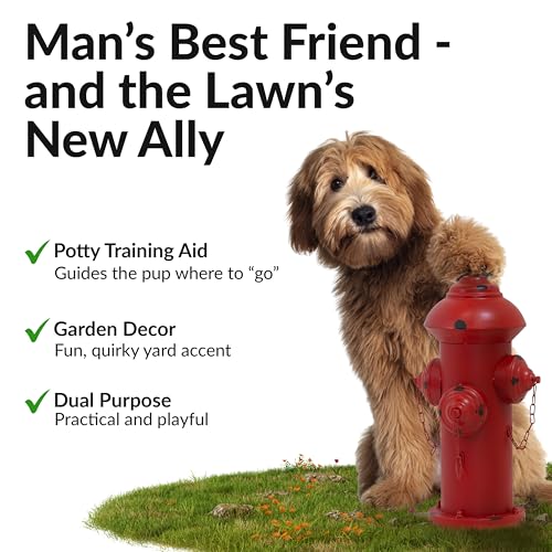 Sunnydaze Fire Hydrant for Dogs to Pee On, 21" Dog Potty Training Post, Red by Sunnydaze Decor - Used condition - Image 2