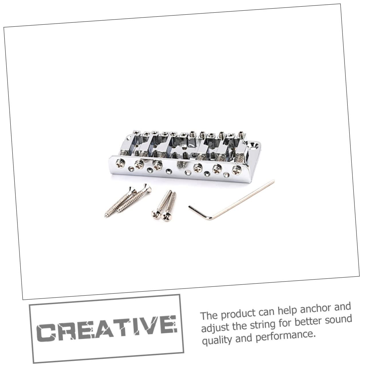 Anneome Professional 6 String Electric Guitar Bridge Saddle Silver Guitar Part Replacement Accessory