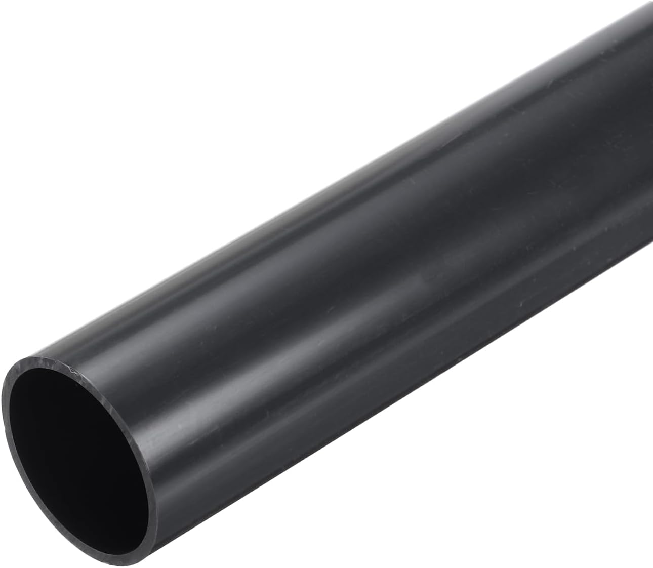 MECCANIXITY 2Pcs 1.5 Inch PVC Rigid Tube Round Pipe 34.2mm ID 38mm OD 12" High Impact for Water Pipe, Aquarium, Fish Tank, Greenhouse Garden, Deep Grey