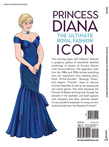 Iconic Fashions of Princess Diana Paper Dolls