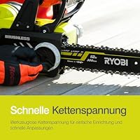 RYOBI 18 V ONE+ Brushless Akku-Kettensäge OCS1830, Schwertlänge 30 cm, bürstenloser Motor, werkzeugloses Kettenspannen, ohne Akku und Ladegerät – Ansicht 8