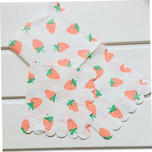 FRCOLOR 16 Unidades Lindos Guardanapos Guardanapo De Tecido Impressão De Guardanapos Disco Fruta
