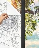 Shackcom Fensterfolie Selbsthaftend Fenster Splitterschutz Folie Sicherheitsfolie Glasschutzfolie Splitterschutzfolie Schutzfolie Autoscheibenfolie - 44.5x300cm Weiß Mattiert Undurchsichtig