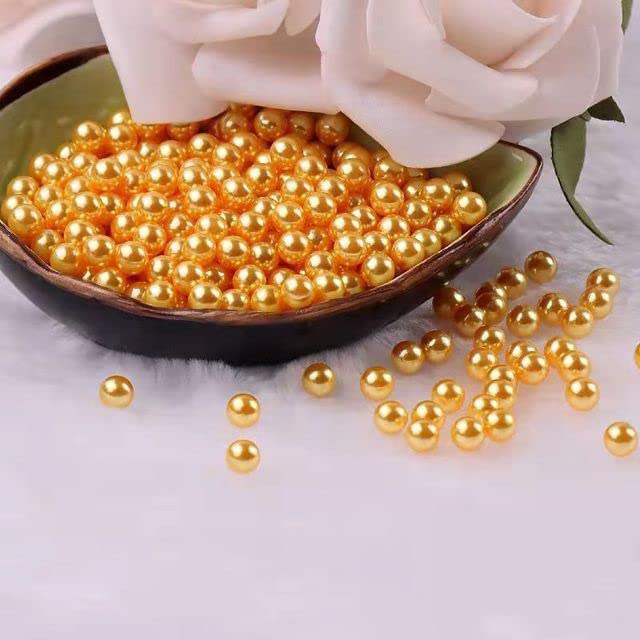 Suelto 1.5mm-12mm 20 Color Sin agujeros Perla DIY Perla de imitación de plástico para ropa Nail Art Craft Art Decoraciones-Golden Yellow,7mm 2000pcs