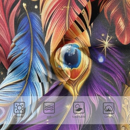 Cotton Girls Underwear Toddlers Vibrant Colorful Feather Purple Panties for Girl Funny Underpants Briefs 2t3